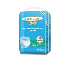 GENERICO - Ropa Interior Desechable Adulto XL – Paquete 18 unidades- Pack 6 paquetes