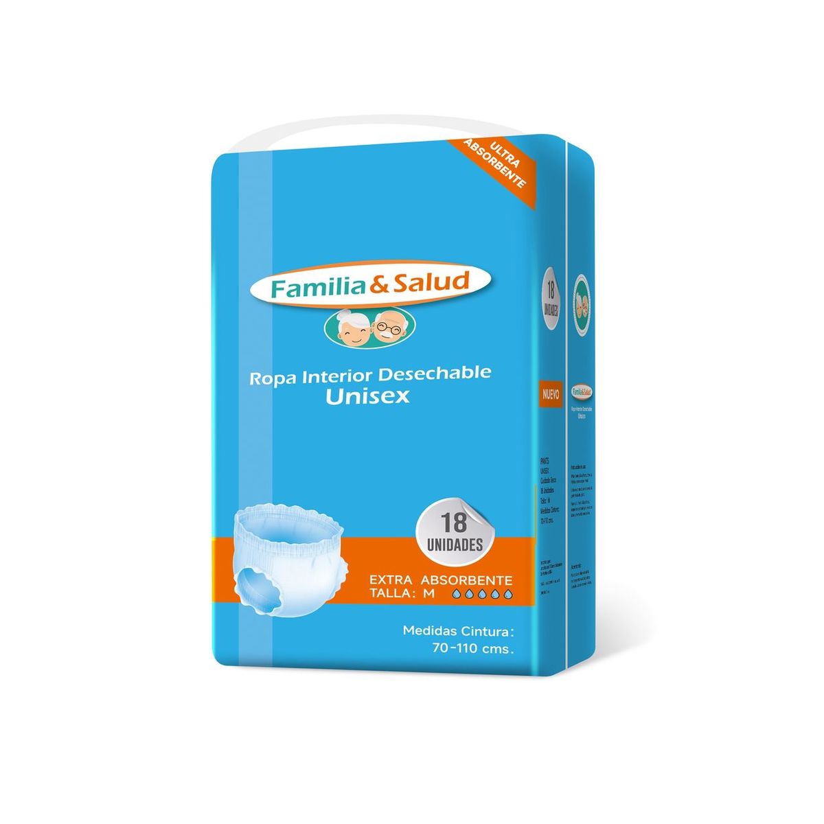 GENERICO - Ropa Interior Desechable Adulto M – Paquete 18 unidades- Pack 6 paquetes