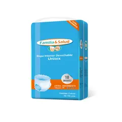 GENERICO - Ropa Interior Desechable Adulto M – Paquete 18 unidades- Pack 6 paquetes