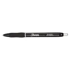 SHARPIE - Caja 12 Bolígrafo Gel S-Gel 1.0mm Negro No Mancha