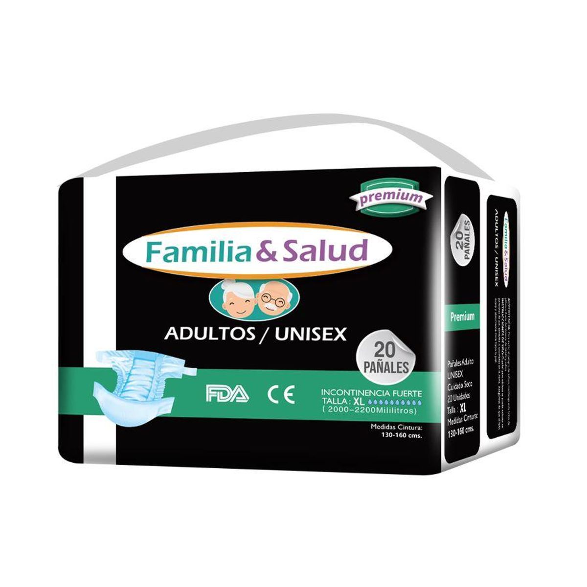 GENERICO - Pañal Adultos Premium XL- Pack 100 Unidades