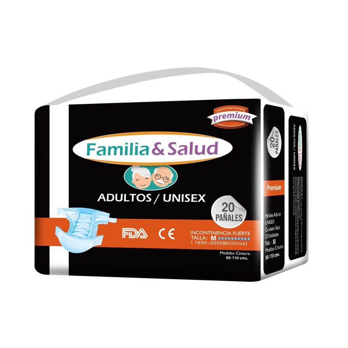 GENERICO - Pañal Adultos Premium M- Pack 100 Unidades