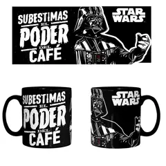 SM - Tazón Darth Vader Negro 11 oz – Taza Star Wars “Subestimas el Poder del Café”