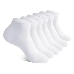 GENERICO - Pack 12 Calcetines De Hombre Cortos Y Clásicos De Uso Diario Blanco Liso 39-45
