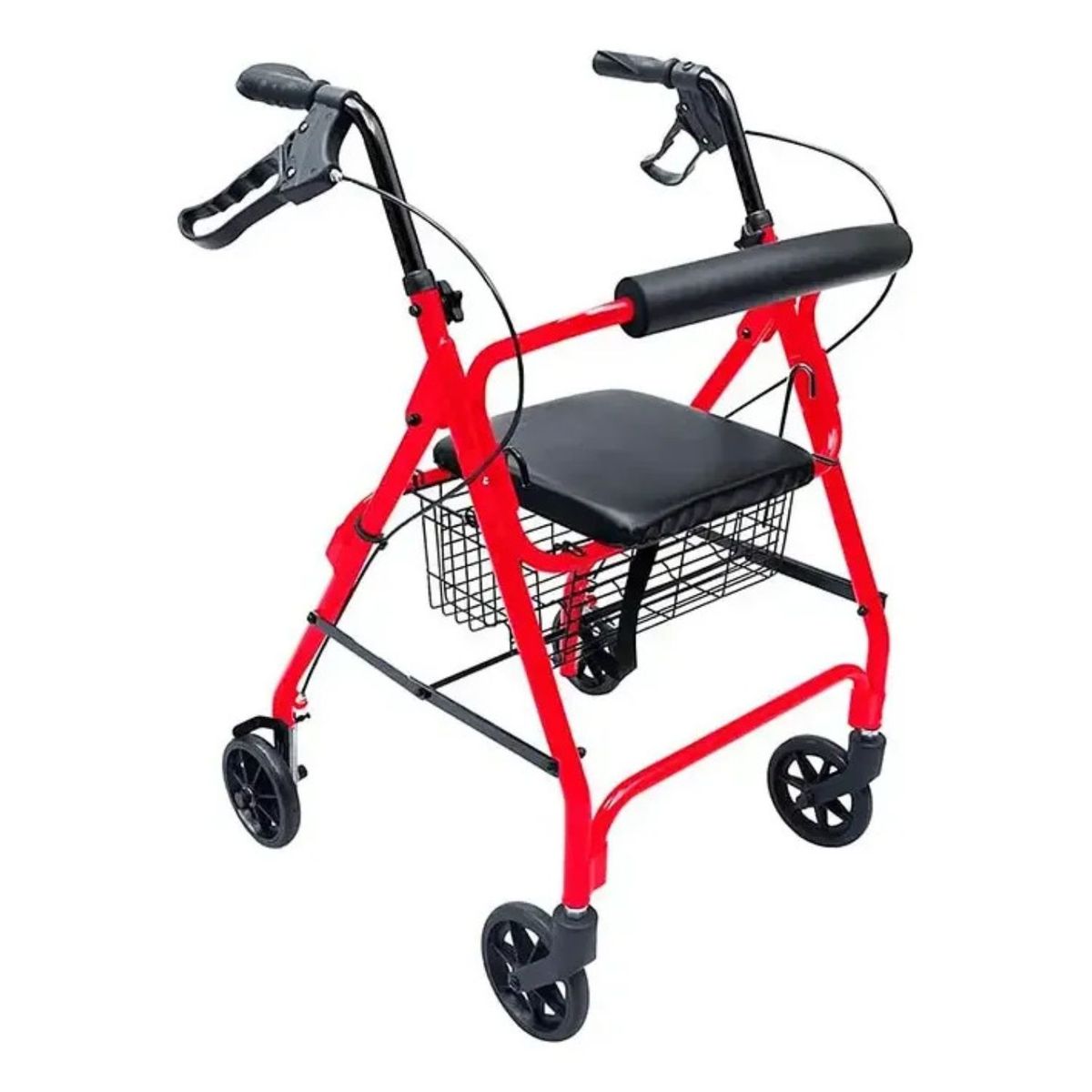 GENERICO - Andador Adulto Ortopédico Plegable Con Ruedas Frenos Asiento