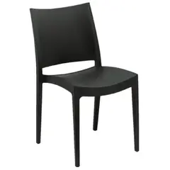 MOBOI - Silla Murcia Minimalista para Comedor o Restaurante Negra