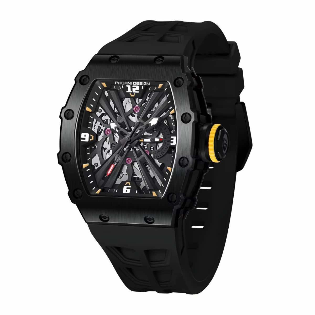 PAGANI - Reloj Pagani Design Movimiento Japonés Vh65 Cristal Zafiro Negro Correa Negro