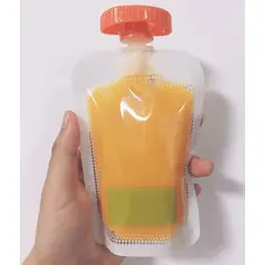 GENERICO - Pack 10 Bolsas Para Papillas Y Compotas Bebés Niños Blanco