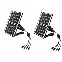 GENERICO - Pack X2 Panel Solar 4w Fotovoltaico 5v Energia Solar 4w 5V