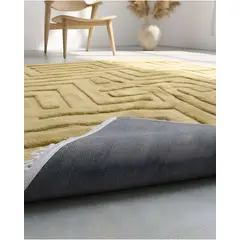 GENERICO - ALFOMBRA JACQUARD TEXTURIZADA CON DISEÑO Y FLECOS 150X200 CM