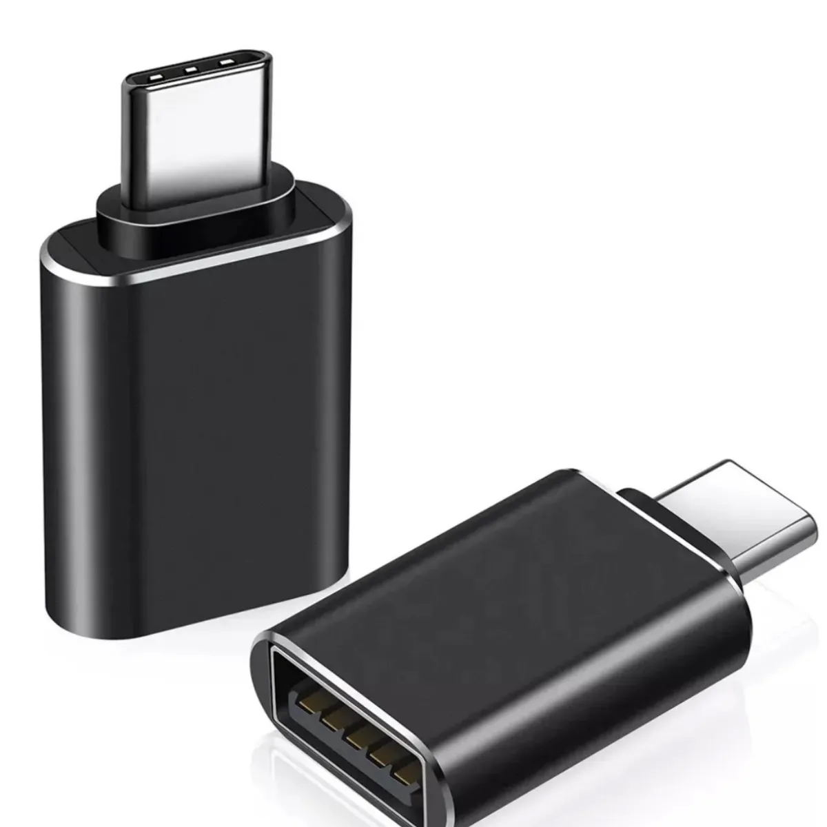 GENERICO - adaptador usb A a usb C  Otg 3.0 hembra a macho convertidor gris