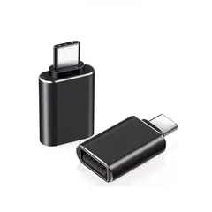 GENERICO - Adaptador usb A a usb C Otg 3.0 hembra a macho convertidor gris