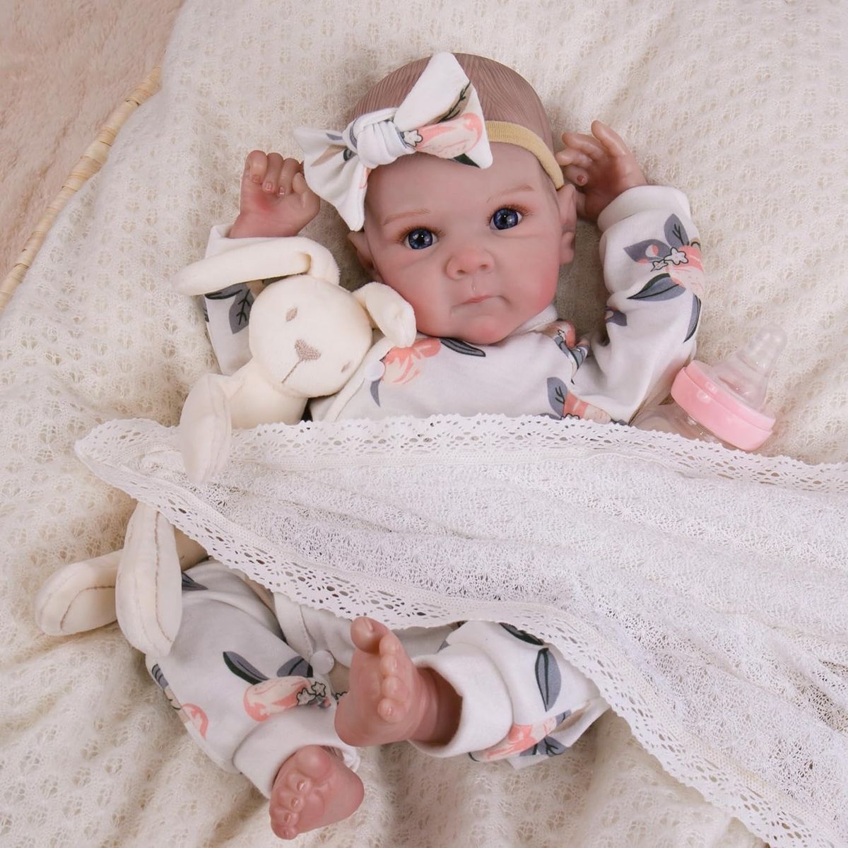 GENERICO - Muñeca Reborn De 48 Cm Vinilo Silicona Niña