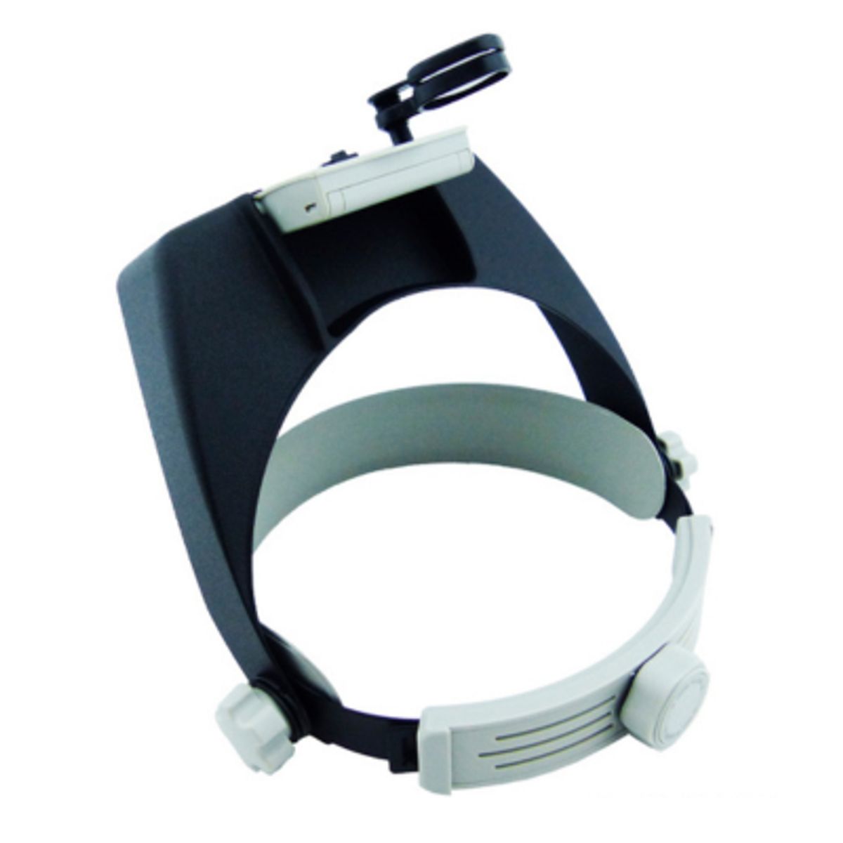 GENERICO - Visera Con Lupa Ajustable Con 2 Lentes Y 2 LED.