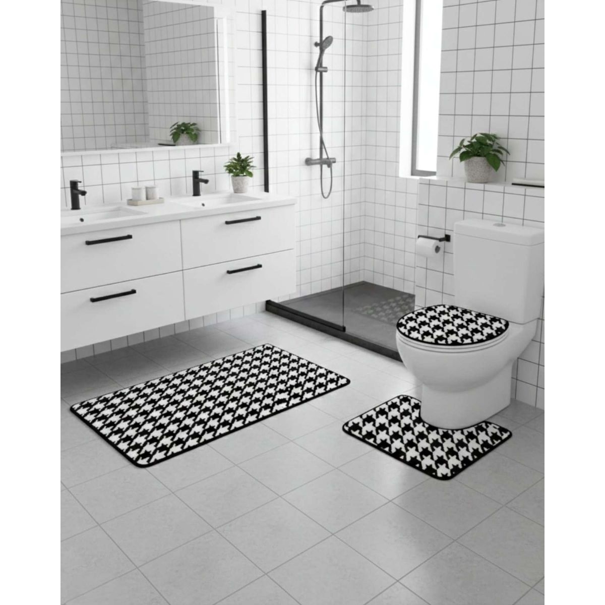 GENERICO - SET DE BAÑO 3 PIEZAS PREMIUM DISEÑOS EXCLUSIVOS Y TEXTURA ULTRA SUAVE