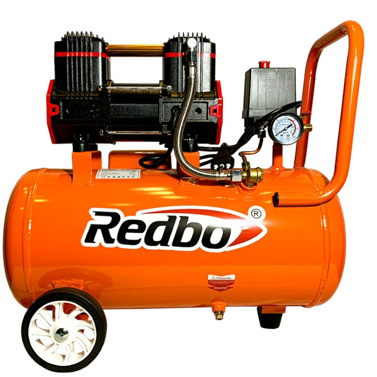 REDBO - Compresor de Aire Silencioso Redbo AC 1100*1-25L "Silent Air 25" (25L, 2 HP, Libre de Aceite)