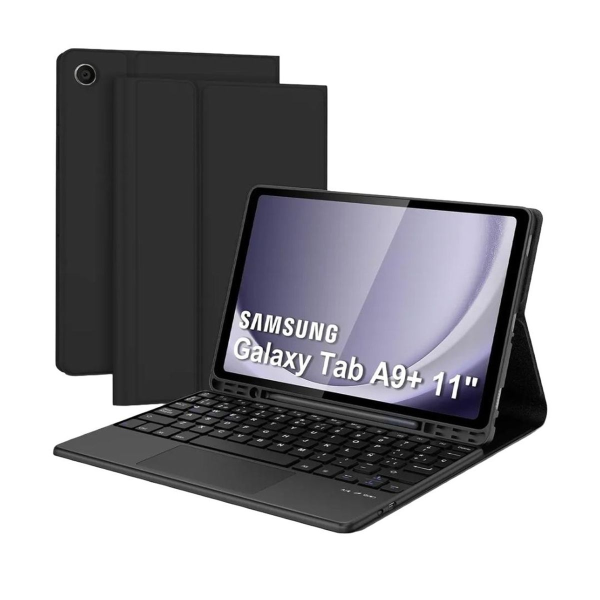 GENERICO - Funda con Teclado Bluetooth Tablet - Samsung Tab A9 Plus - Tab A9+ de 11 pulgadas
