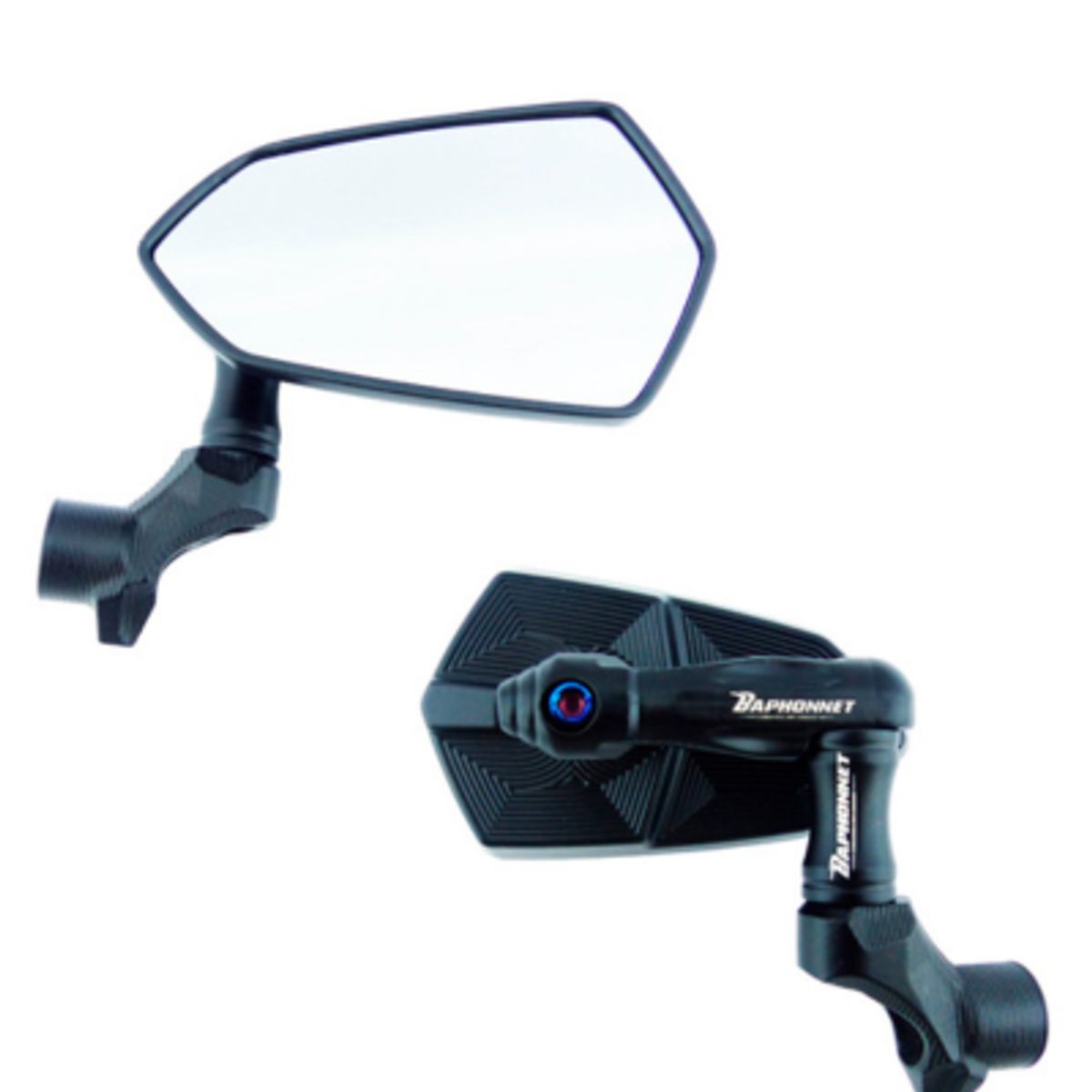 GENERICO - Espejos Para Moto CNC Articulado Marca BAPHONNET Panoramico