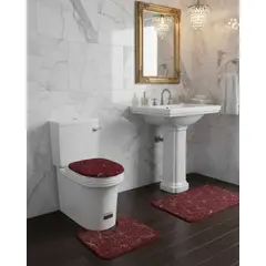 GENERICO - SET DE BAÑO DE MARMOL ATERCIOPELADOS 3 PIEZAS