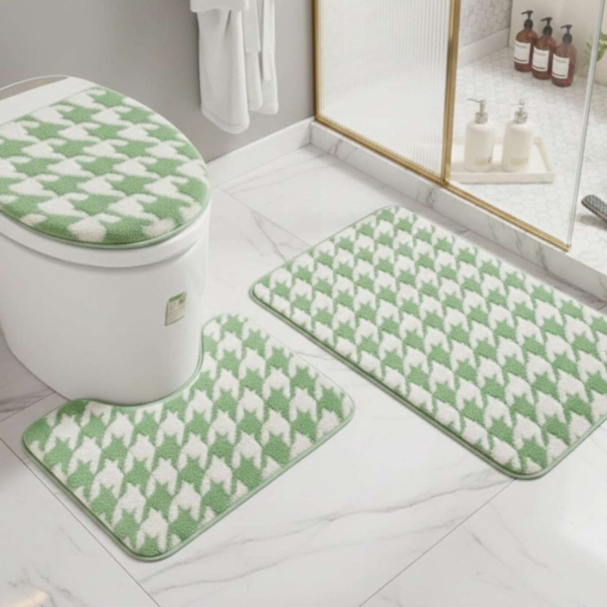 GENERICO - SET DE BAÑO 3 PIEZAS PREMIUM DISEÑOS EXCLUSIVOS Y TEXTURA ULTRA SUAVE