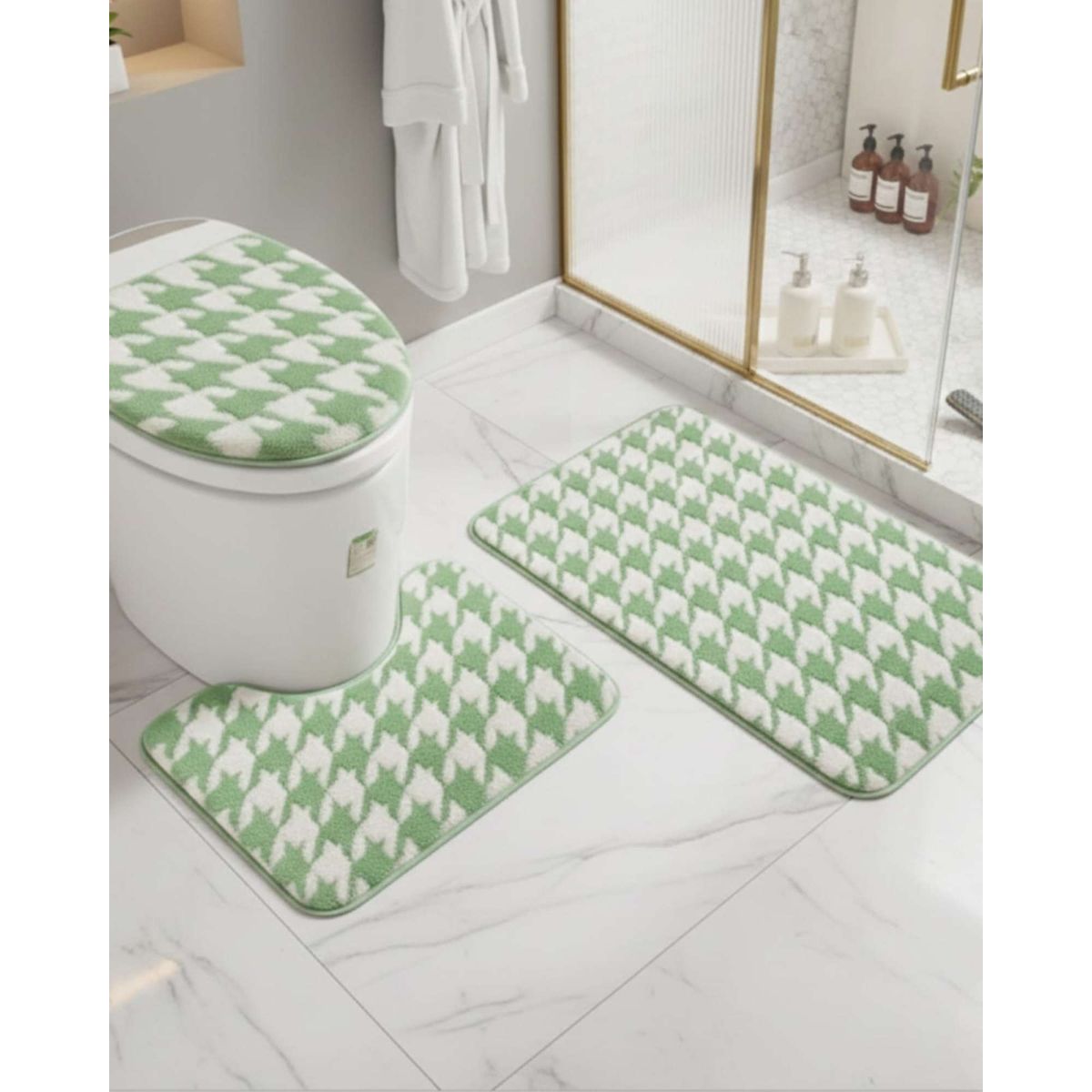 GENERICO - SET DE BAÑO 3 PIEZAS PREMIUM DISEÑOS EXCLUSIVOS Y TEXTURA ULTRA SUAVE