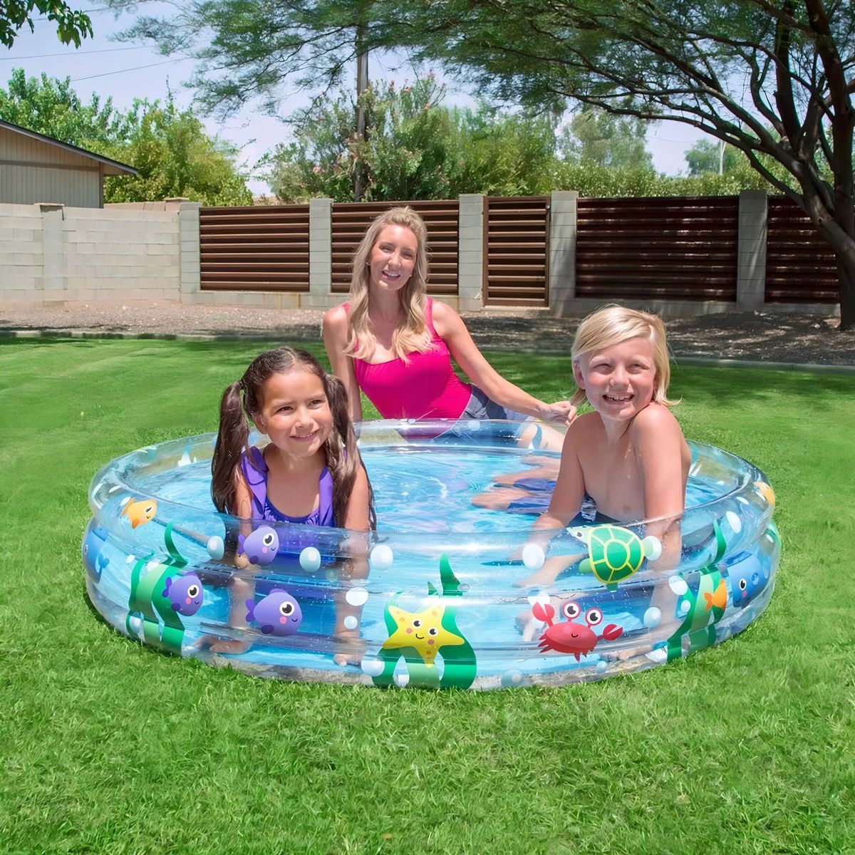 GENERICO - Piscina Inflable Infantil 152 X 30 Cm Niños Bebe Color Transparente - 304005