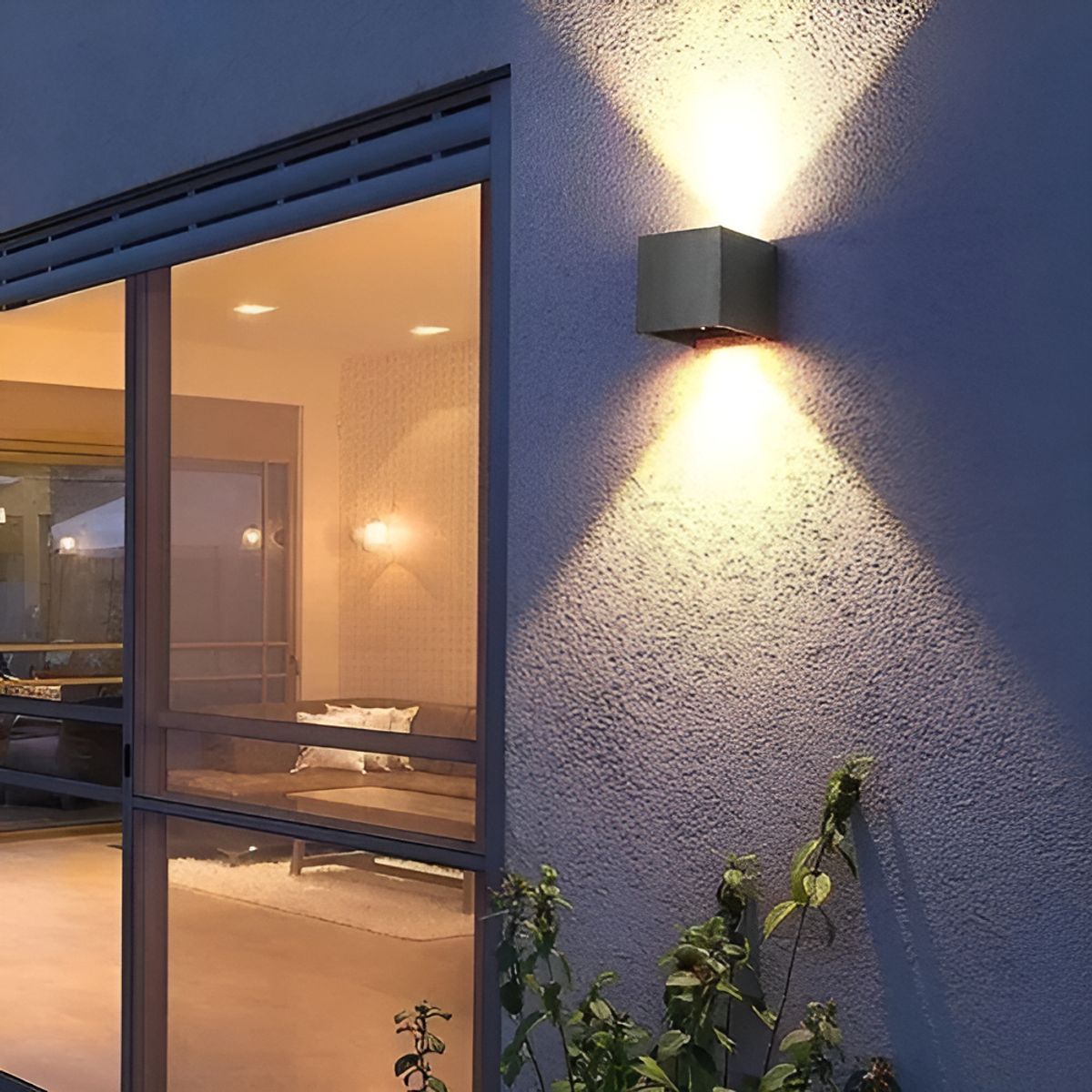 GENERICO - Foco Aplique Doble Cara Ajustable Para Pared Exteriores Color Negro