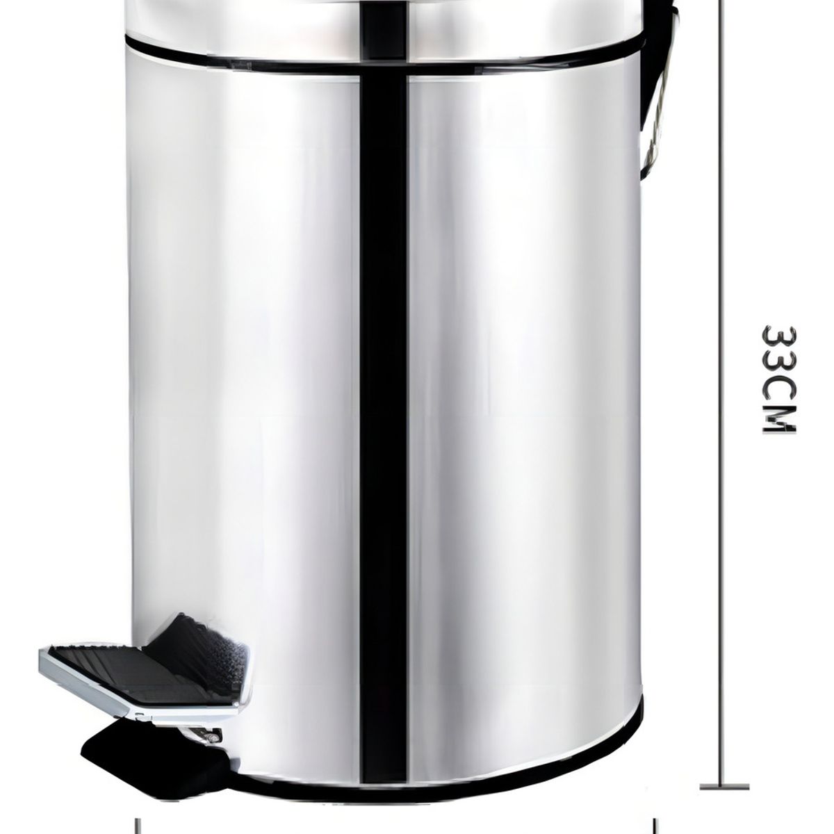 GENERICO - Basurero Papelero Pedal 8 Lts Acero Inoxidable - Cukin Plateado