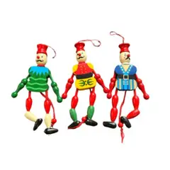 GENERICO - Payaso Articulado Juguete Madera Sorpresa Cumpleaños