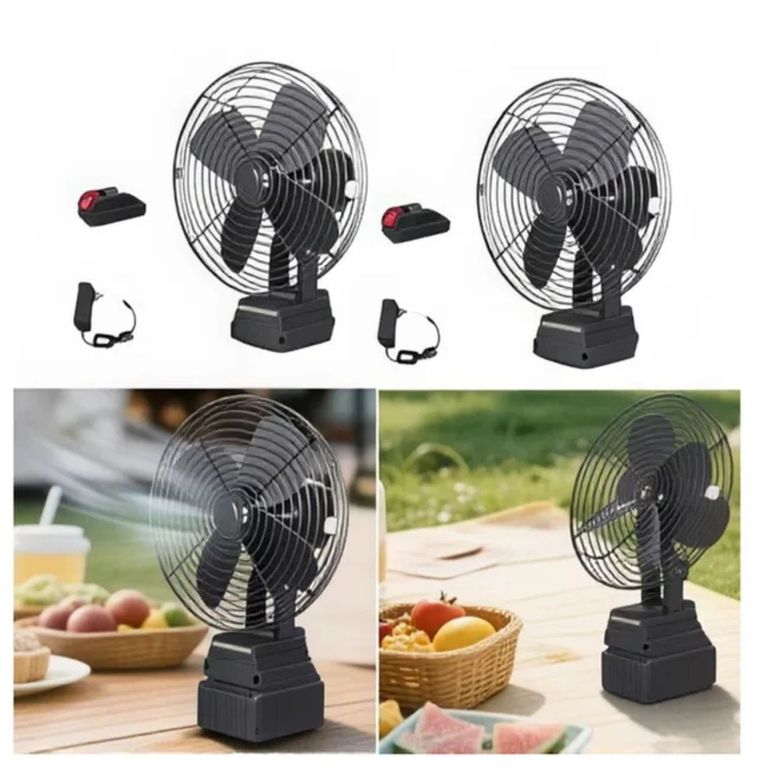 GENERICO Ventilador Portátil Recargable. Hogar, Oficinas y Viajes, Con Batería y Cargador