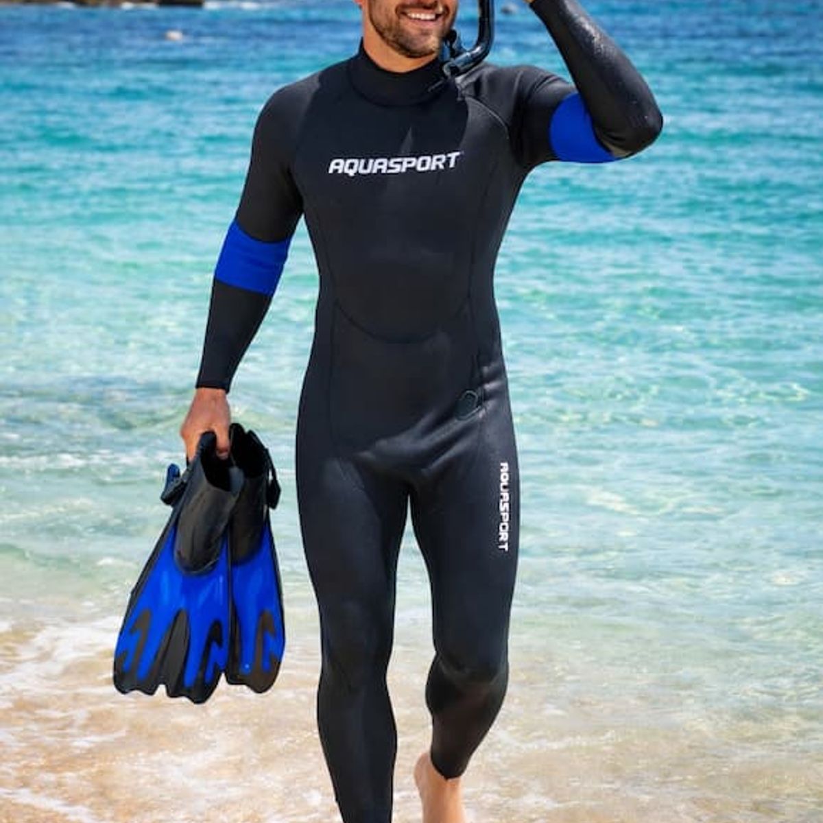 AQUASPORT - Pack Snorkel Aquasport Wave Traje Mascara Aletas 37-40 XXL