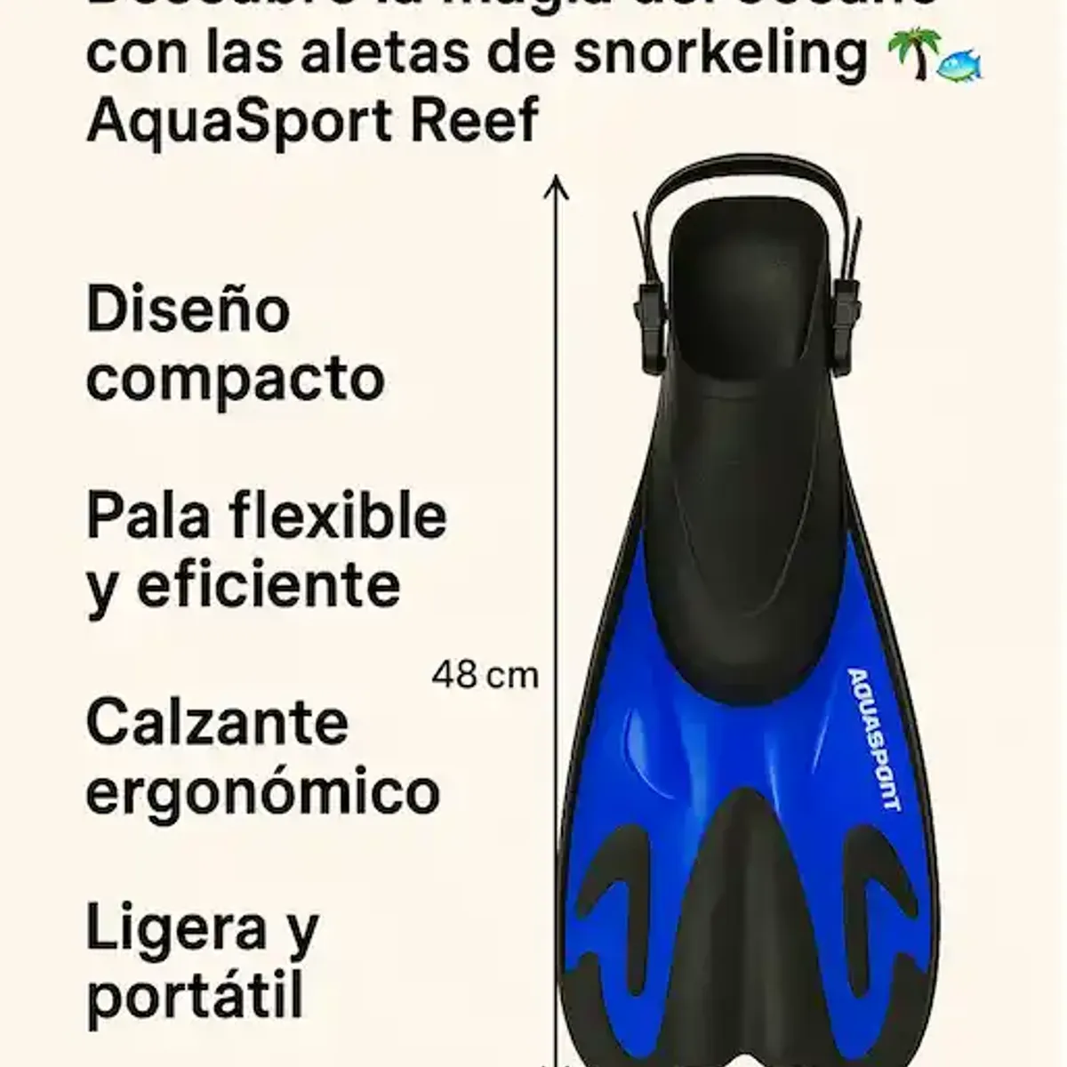AQUASPORT - Pack Snorkeling Caribe- Traje, Máscara, Snorkel y Aletas 37-40 XL