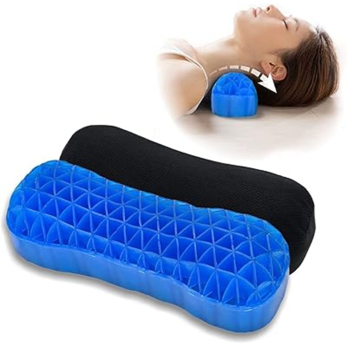 GENERICO - Cojín De Gel Ergonómico Para Estiramiento Cuello Y Espalda
