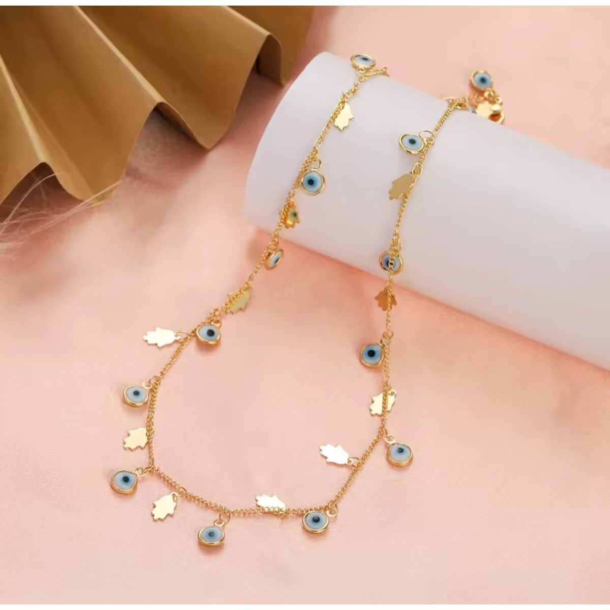 GENERICO - Collar  OJO TURCO ENCHAPE ORO