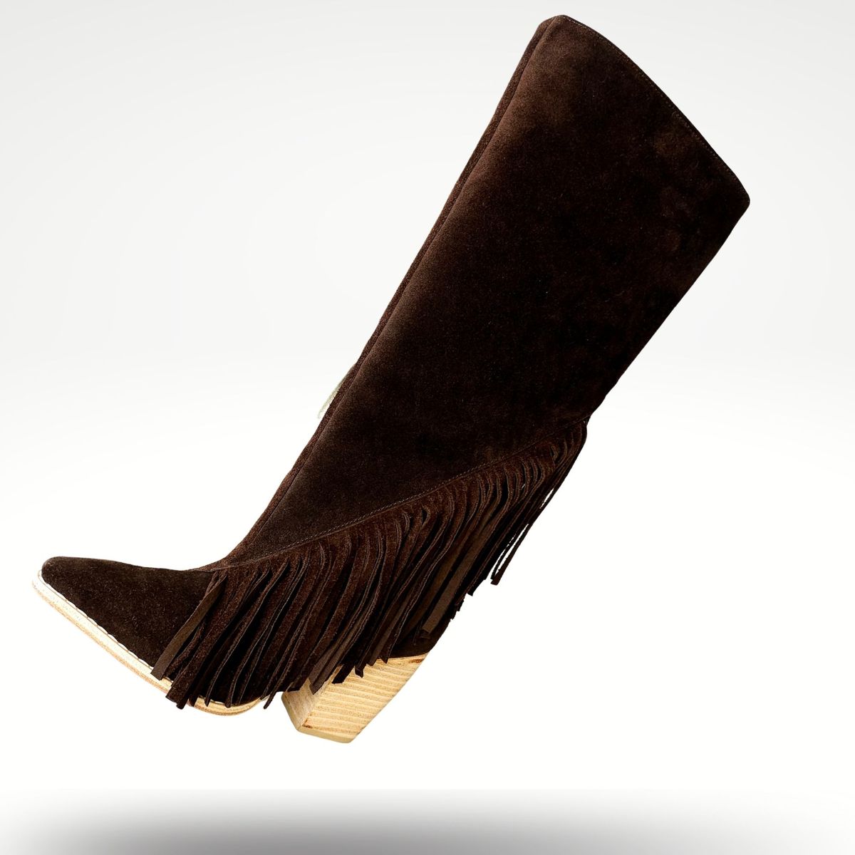 ANNY OUTFITS - Bota Stella Flecos Chocolate - Gamuza.