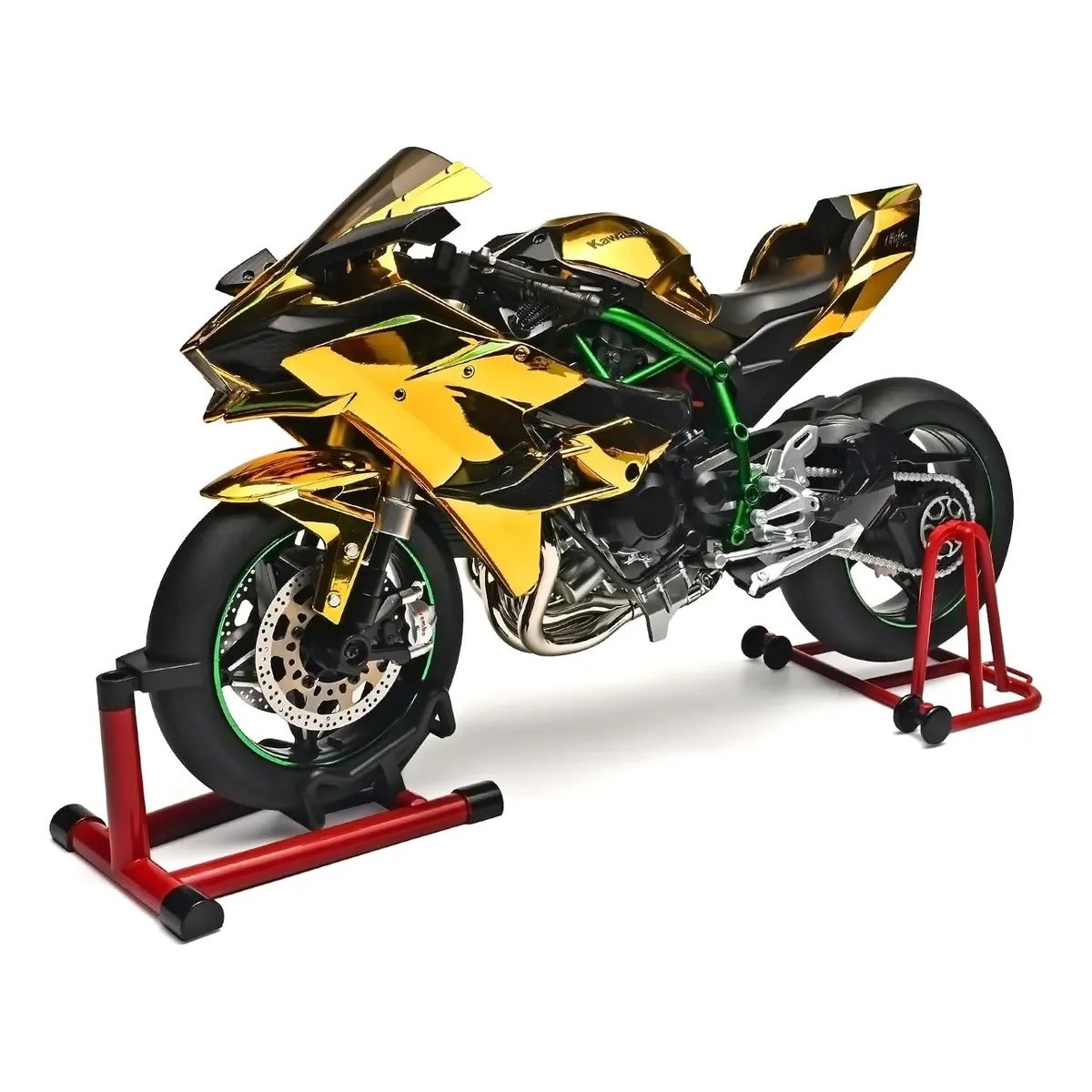 GENERICO - Motocicleta Fundida Por Inyección 16 Escala Para Kawasaki H Blackgiftbox