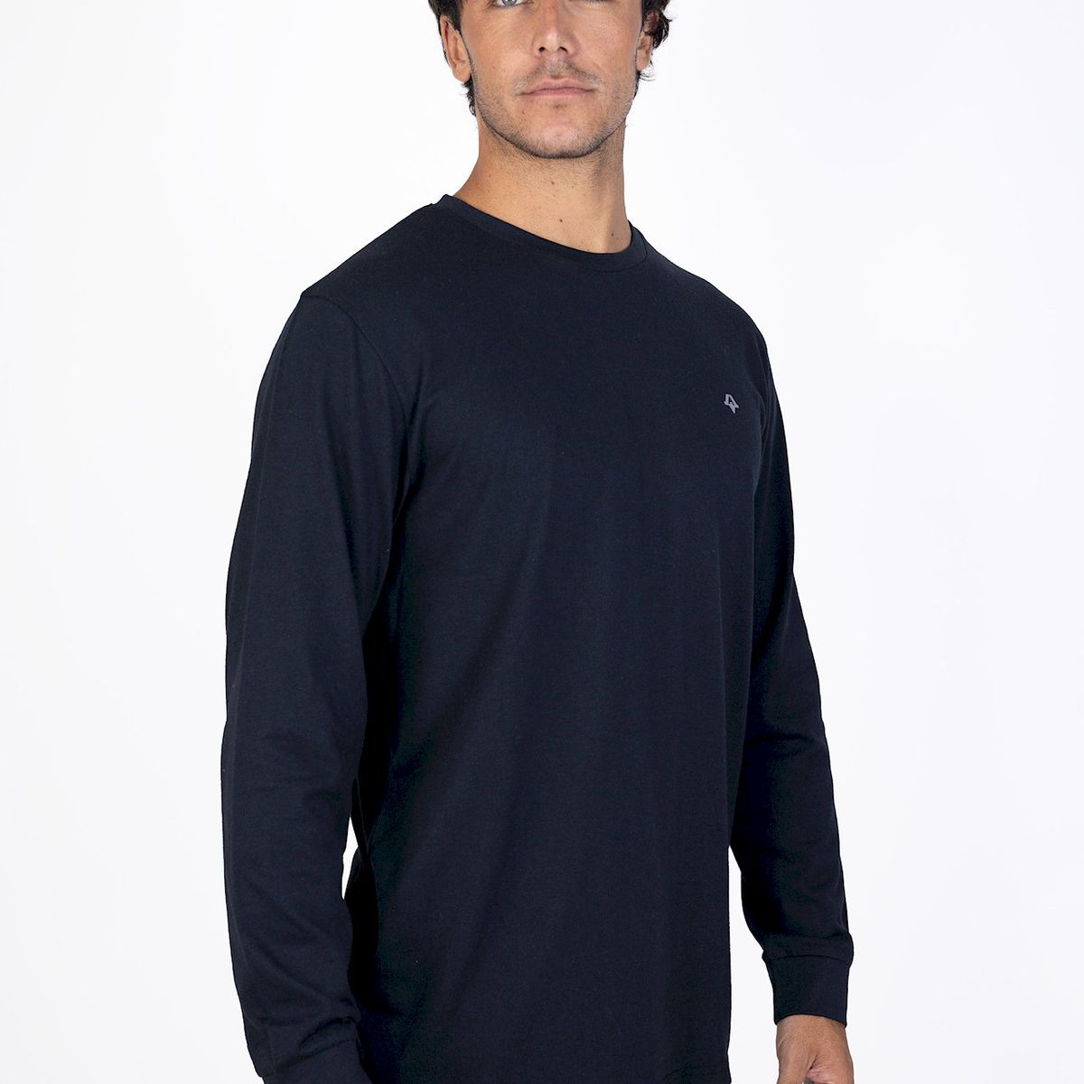 KIVUL - Polera Hombre Logo Negro Kivul