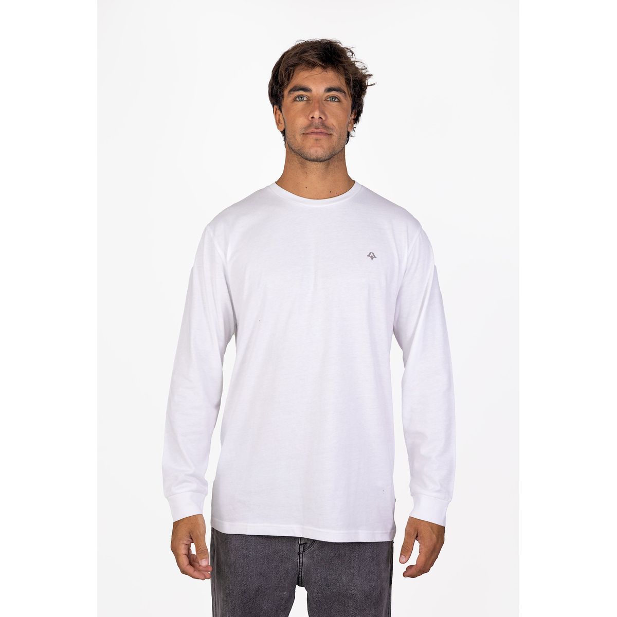 KIVUL - Polera Hombre Kivul Logo Blanco