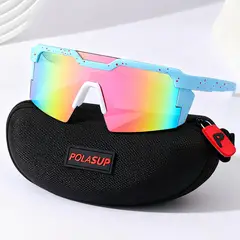 POLASUP - Lentes deportivas ciclismo hombre gafas unisex proteccion uv400 mujer bicicleta correr