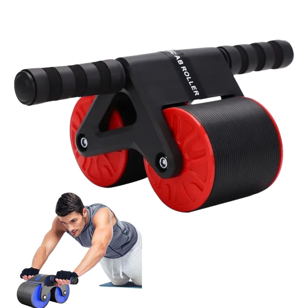 GENERICO - Rueda Abdominal Doble Plegable Para Ejercicio Fitness Gym
