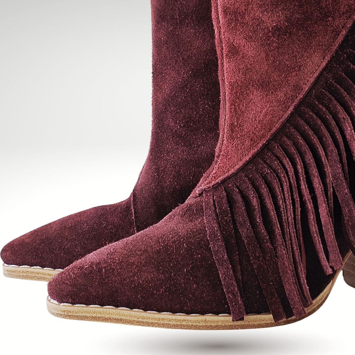 ANNY OUTFITS - Bota Stella Flecos - Gmuza Burdeos.