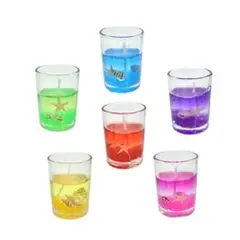 GENERICO - Caja de velas tematica marina 5x6cm 6pcs