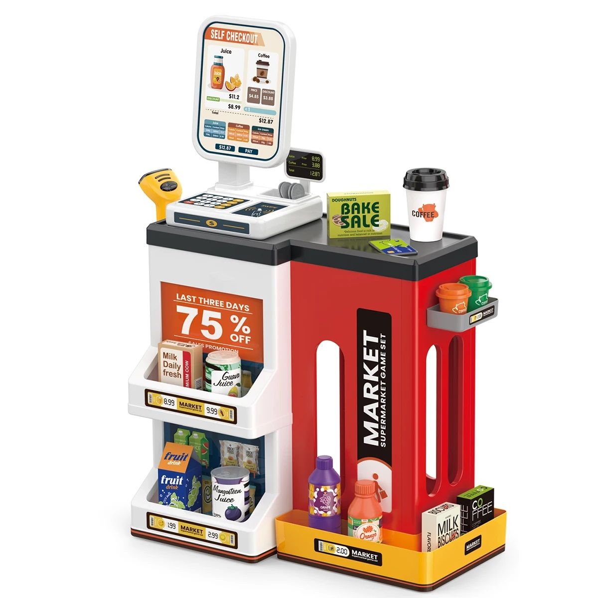GENERICO - Set De Juguete Supermarket Caja Registradora Y Accesorios