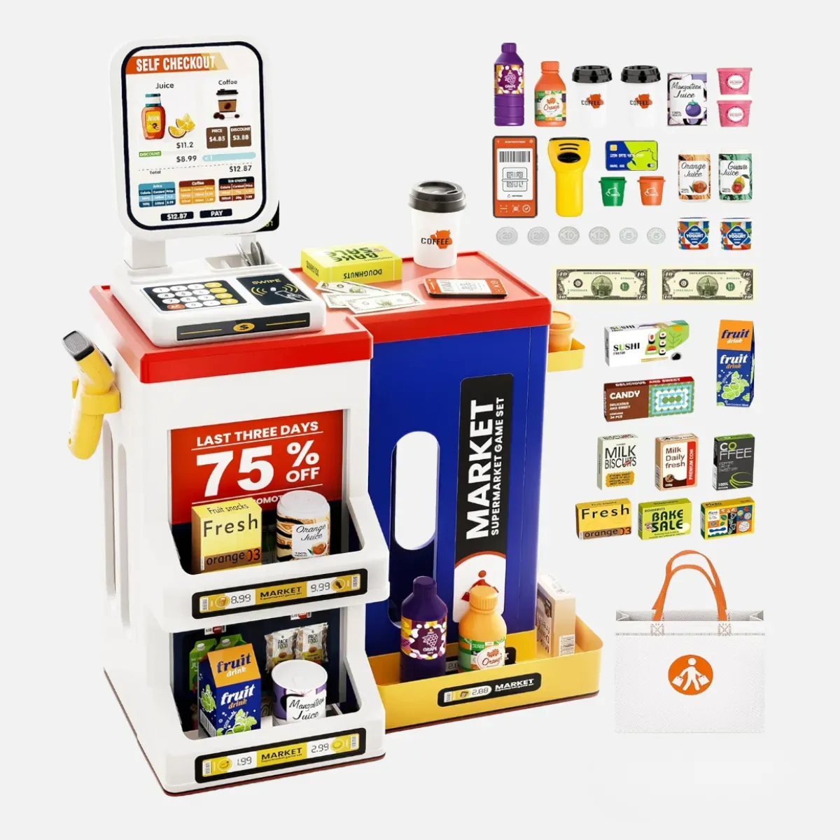 GENERICO - Set De Juguete Supermarket Caja Registradora Y Accesorios