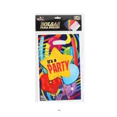 GENERICO - Bolsas para dulces partytime 10pcs 16x25cm