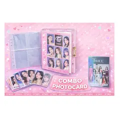GENERICO - Twice Binder A5 capacidad 84 photocards - 50 Photocards - 20 Hojas transparentes con 4 espacios