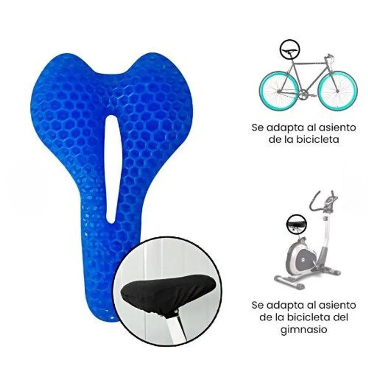 GENERICO - Funda Cojín De Gel Para Asiento De Bicicleta Ergonómico