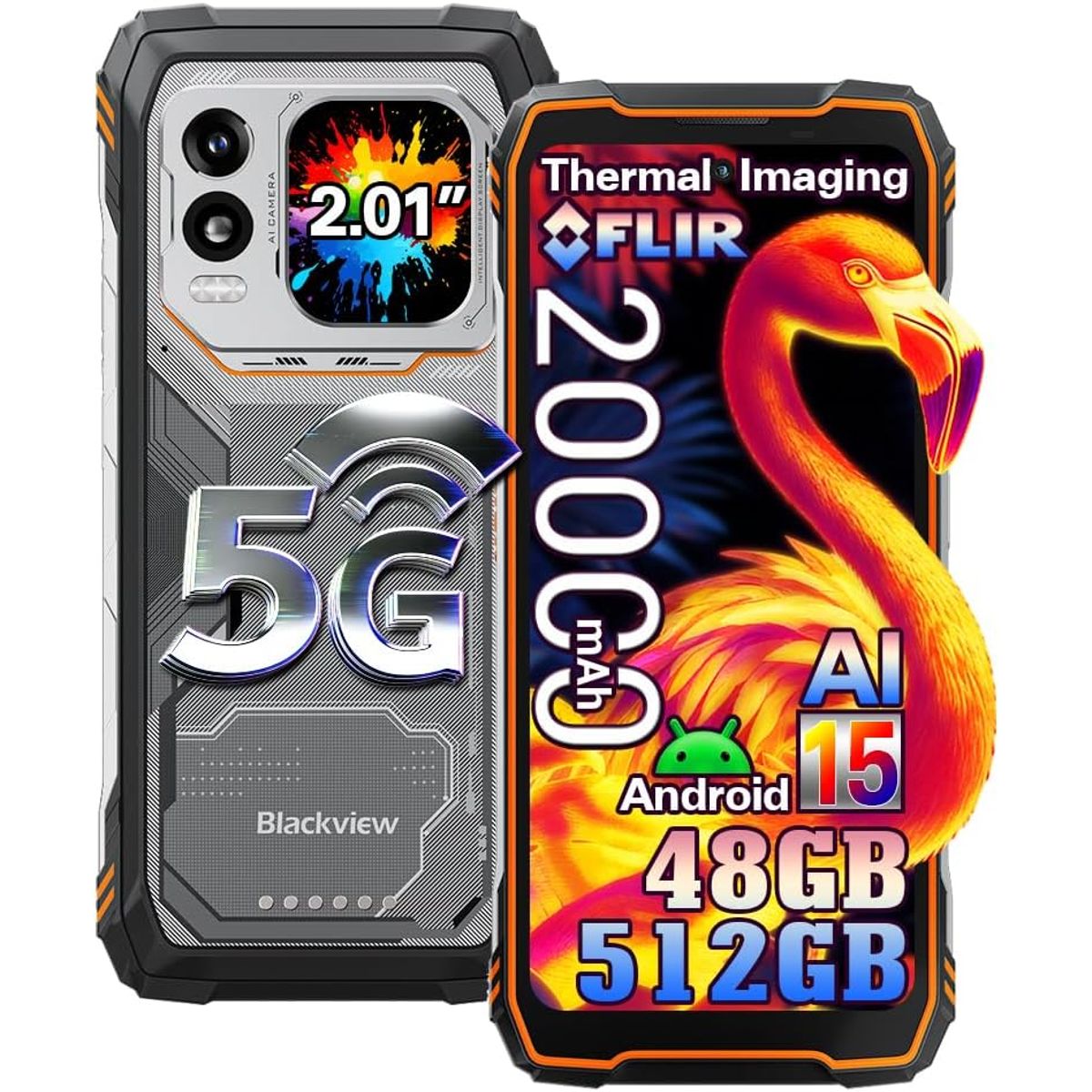 BLACKVIEW - Blackview Xplore 1 Pro 5G Celular 48GB+512GB Android 15 Smartphone