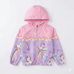 KIBOU - Chaqueta Niño Impermeable Con Capucha Cortaviento Infantil