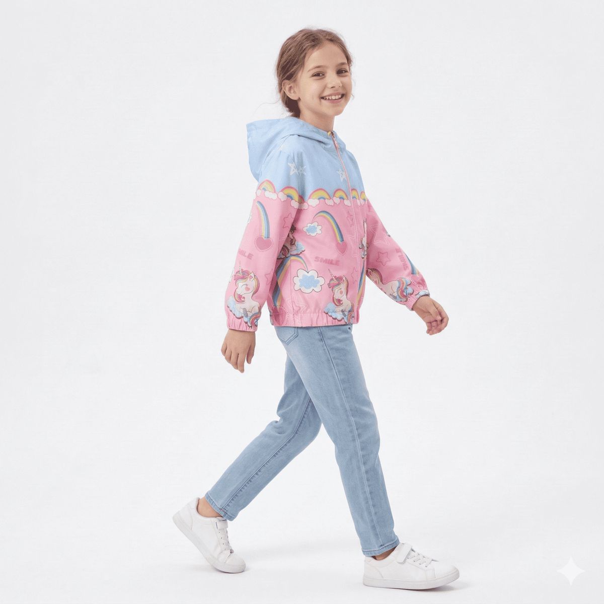 KIBOU - Chaqueta Niño Impermeable Con Capucha Cortaviento Infantil